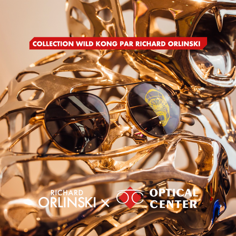 Sculpture Richard Orlinski Kong Facettes Rouges Art Contemporain